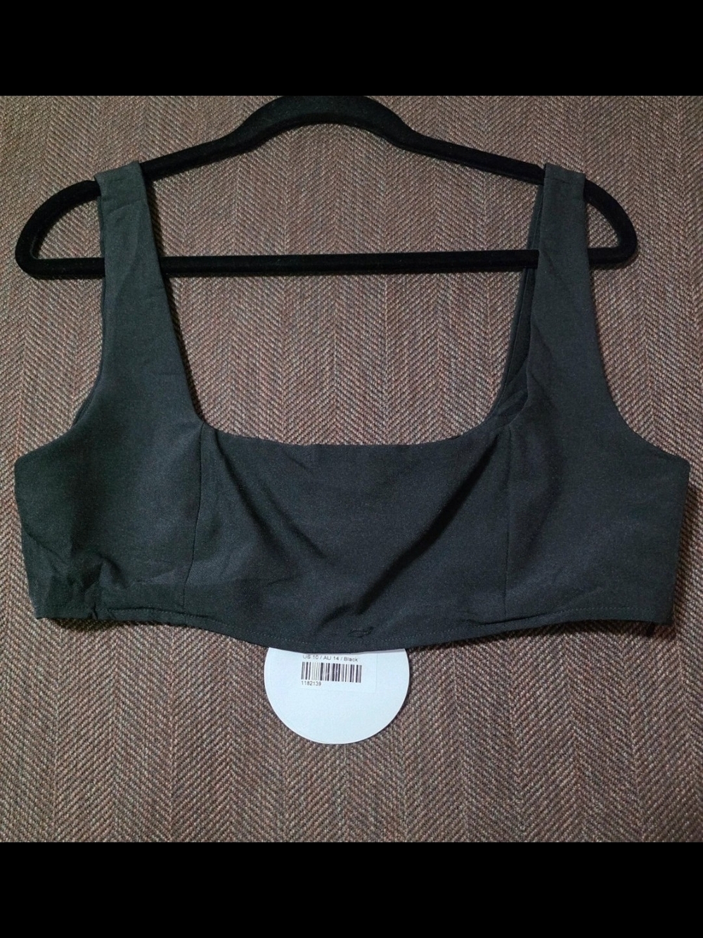 Princess Polly Black Scoop Neck Crop Top Bralette